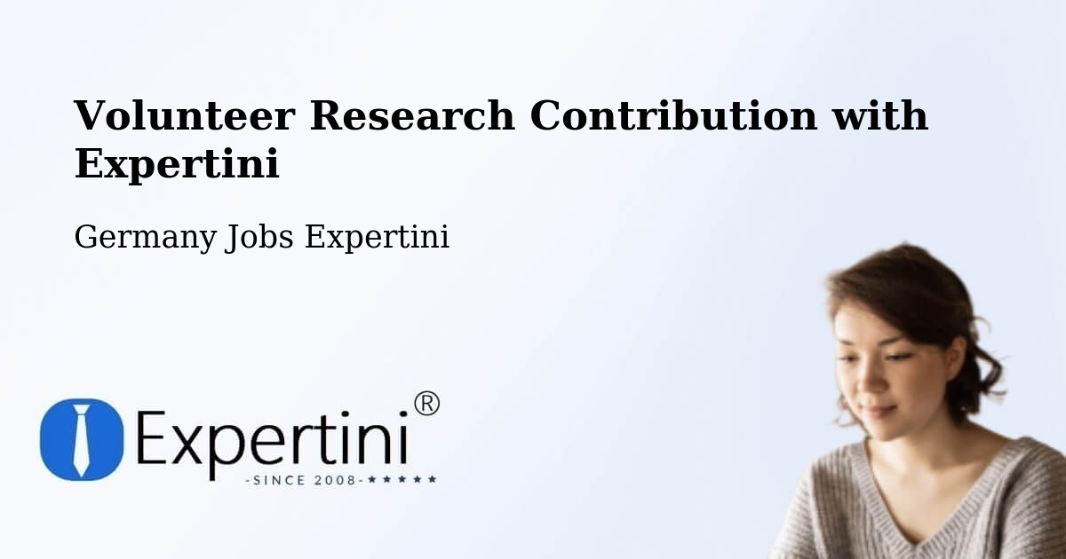 Volunteer Research Contribution Program – Witterda - Germany Jobs Expertini